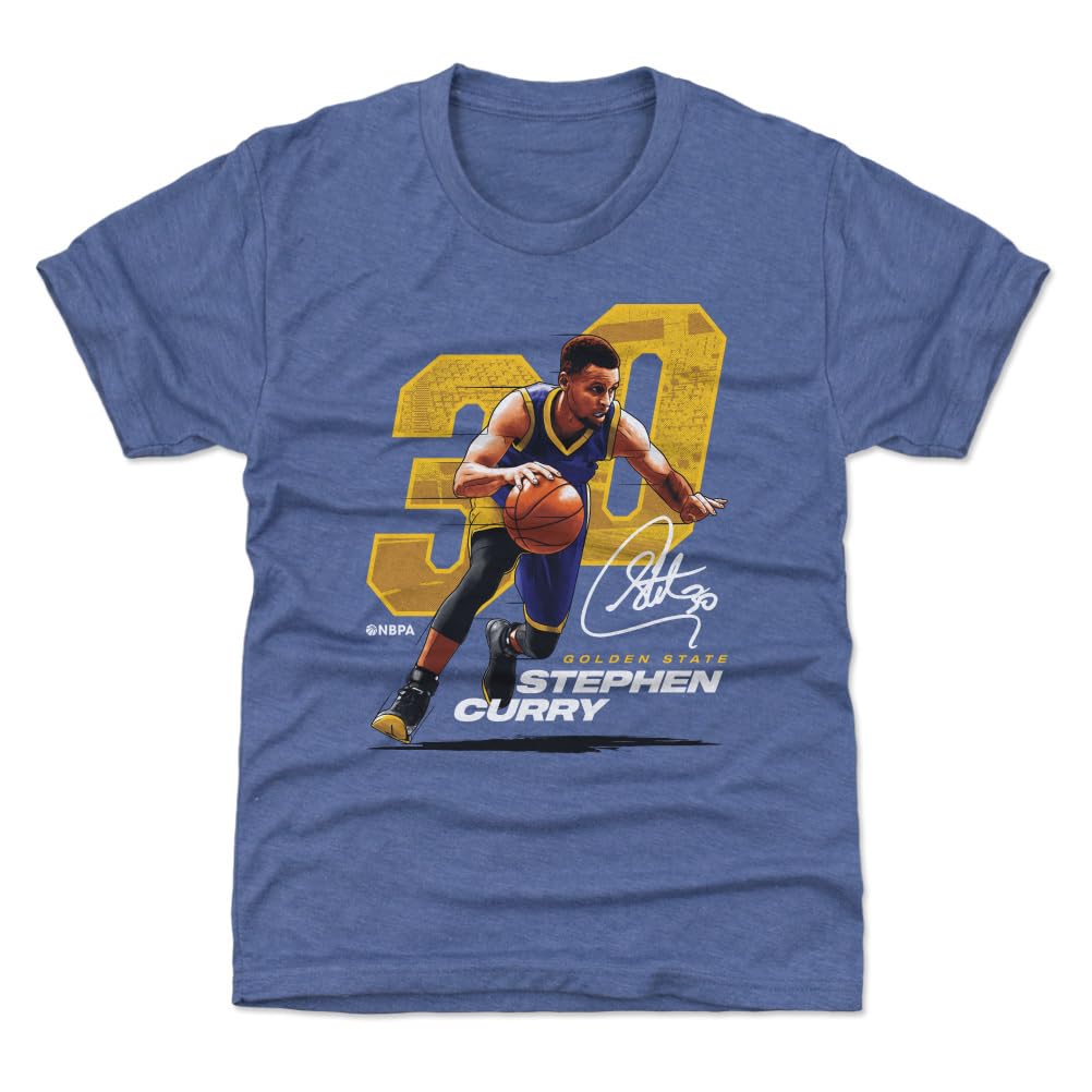 500 LEVEL Steph Curry Youth Shirt (Kids Shirt, 10-12Y Large, Tri Royal) - Steph Curry Offset Y WHT