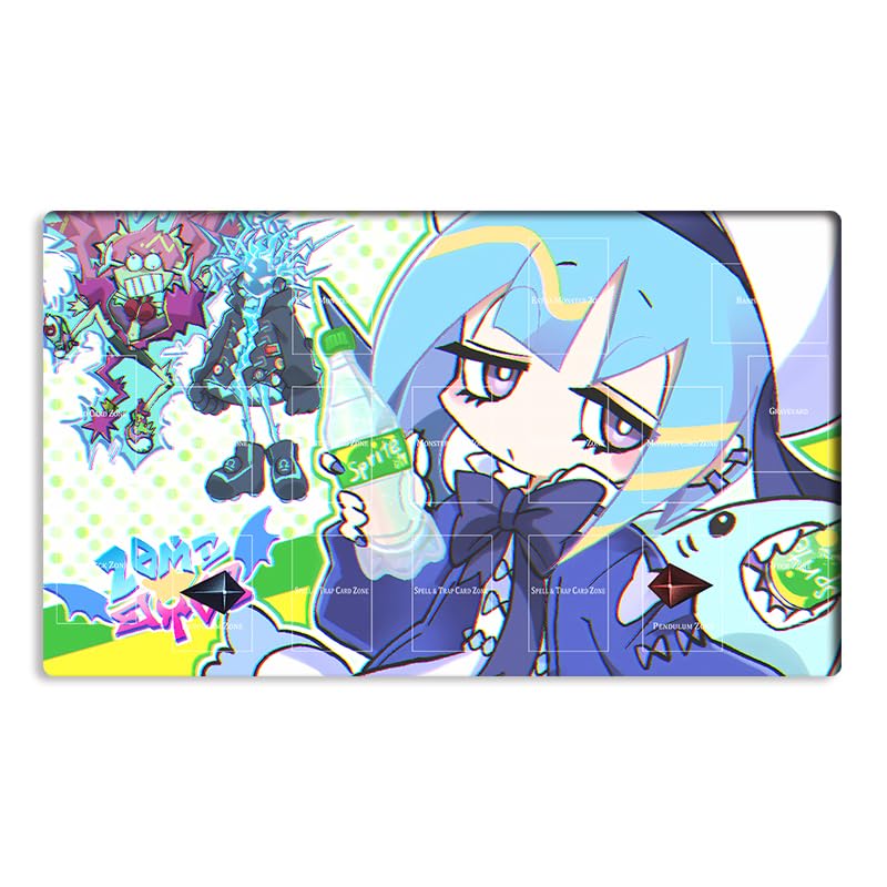 New Mlikemat Playmat Live Twins Ki-sikil & Lilla TCG CCG OCG Trading Card Game Mat Table Pad with Zones + Bag (YG001-070-A)