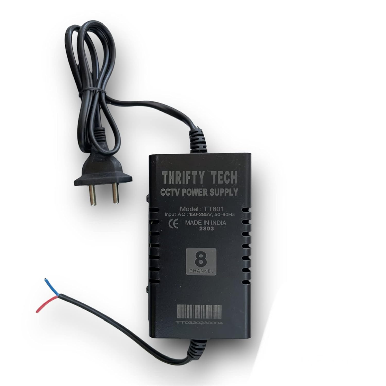 Thrifty Tech 8 CH, 12v 10amp Power Supply for Full Color CCTV Camera