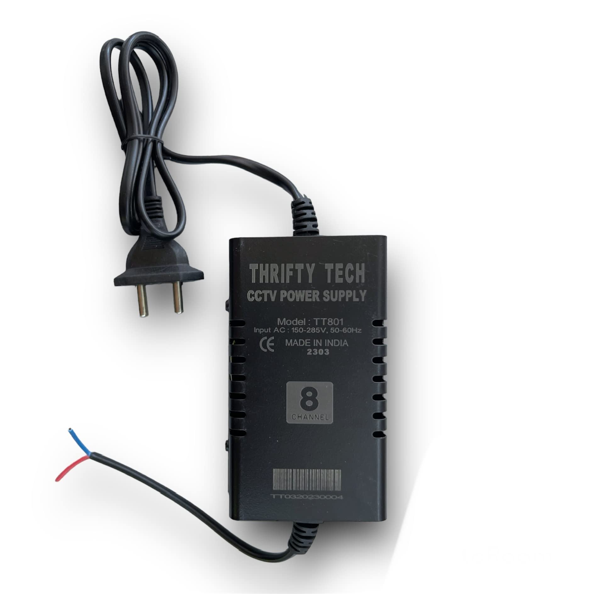 8 CH, 12v 10amp Power Supply for Full Color CCTV Camera, No Blinking or Fluctuation, Can be Used with 4 or 8 Full Color Led Light Cameras. (8 CH)