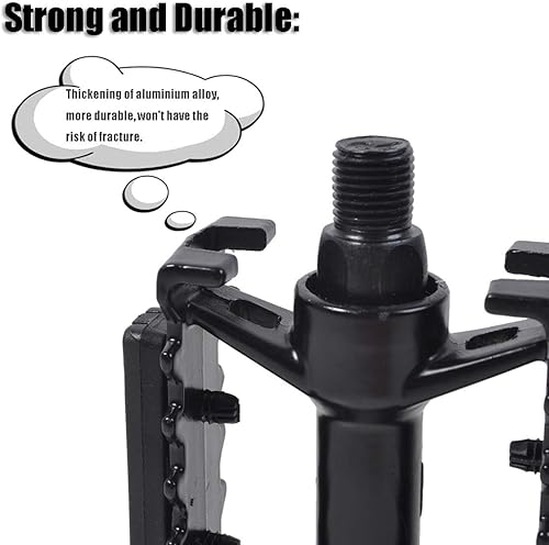 Miniatura 6 de ThinkTop Pedal de bicicleta para niños, aleación de aluminio, ultra fuerte, pedales de bicicleta de 12 pulgada, plataforma plana para bicicleta de
