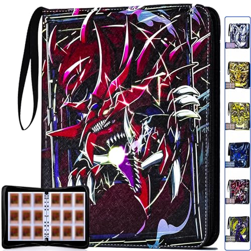 KarlyPro KaylyPro Trading Card Binder for Yugioh Card 990 pockets Capacity, 9 Pocket Card Holder Compatible with Yu-Gi-Oh Cards and Other Standard Size Cards.