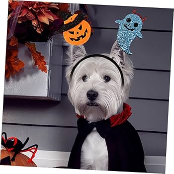 Amazon | WOONEKY 4個 ハロウィン犬カチューシャ 服装 犬