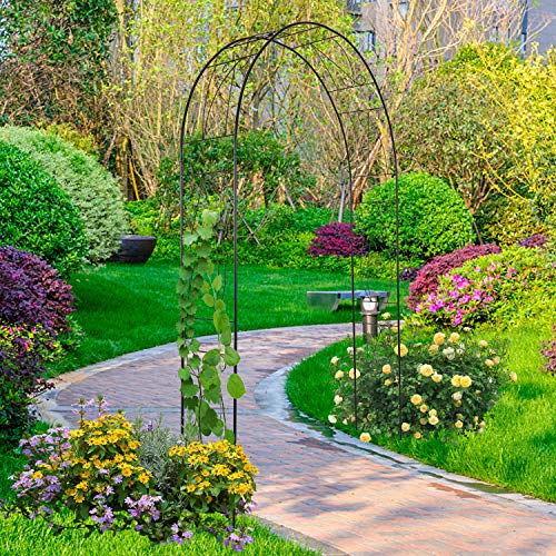 Steel Arbor Arch Garden Arch Trellis Black Metal Arbor For Climbing Plants #TOP2