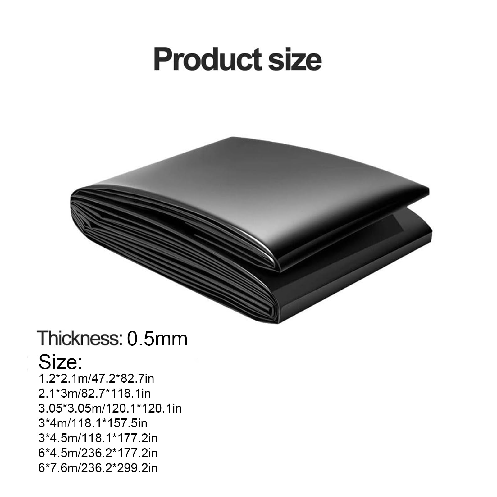 Telo Nero in PVC per Laghetto, Telo per Laghetto in HDPE Resistente
