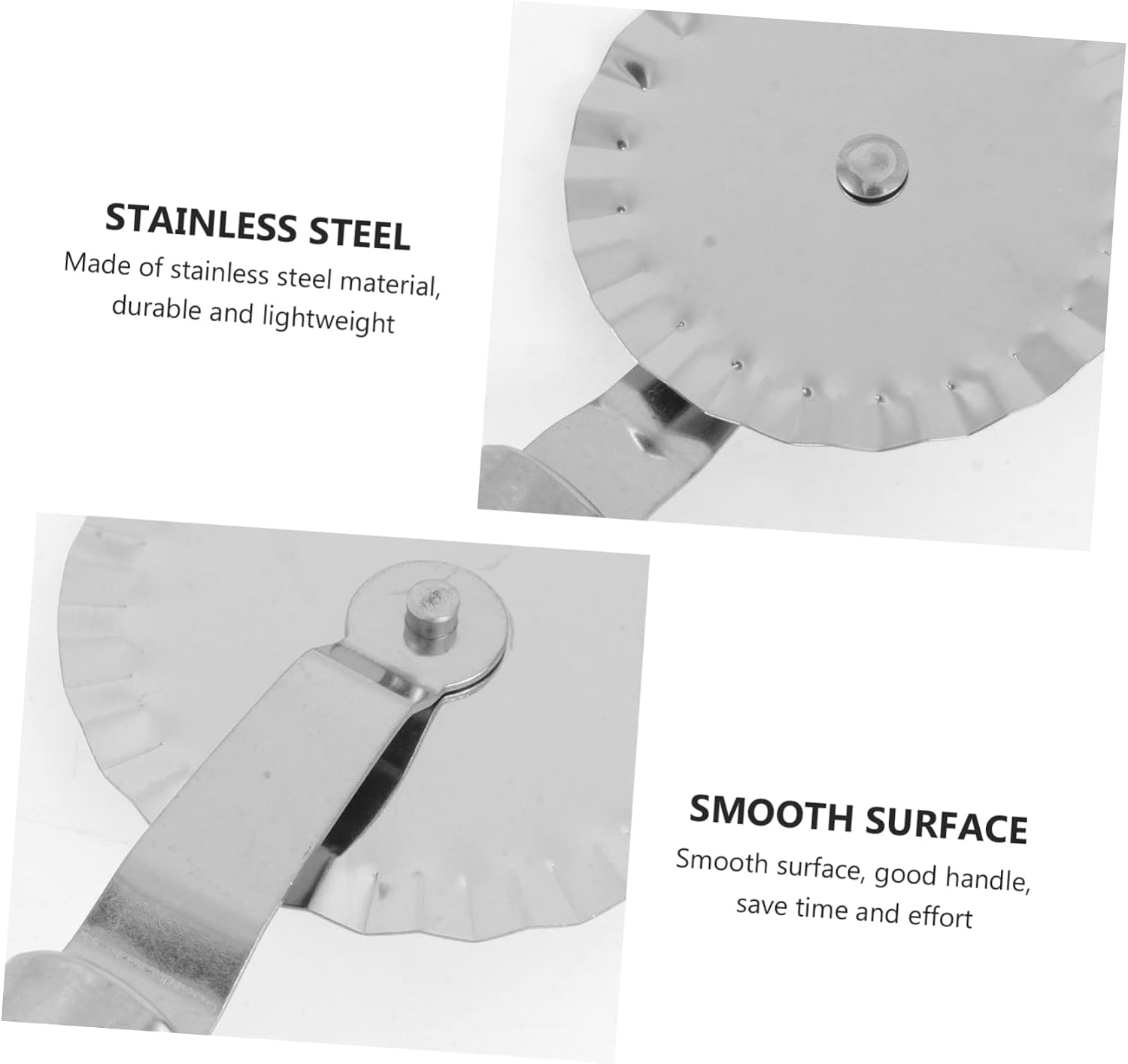 INOOMP Stainless Steel Pastry Cutter Wheel Dough Slicing Tool for Ravioli Pizza and Baking Lightweight Kitchen Gadget for Effortless Food Preparation