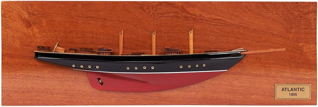 Handicrafts Atlantic Half Hull Wooden Model Sailing Yachts, Home Decor, 60 Cm