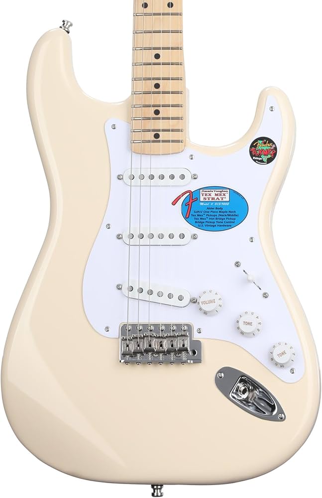 Amazon.com: Fender Jimmie Vaughan Tex Mex Stratocaster, Maple