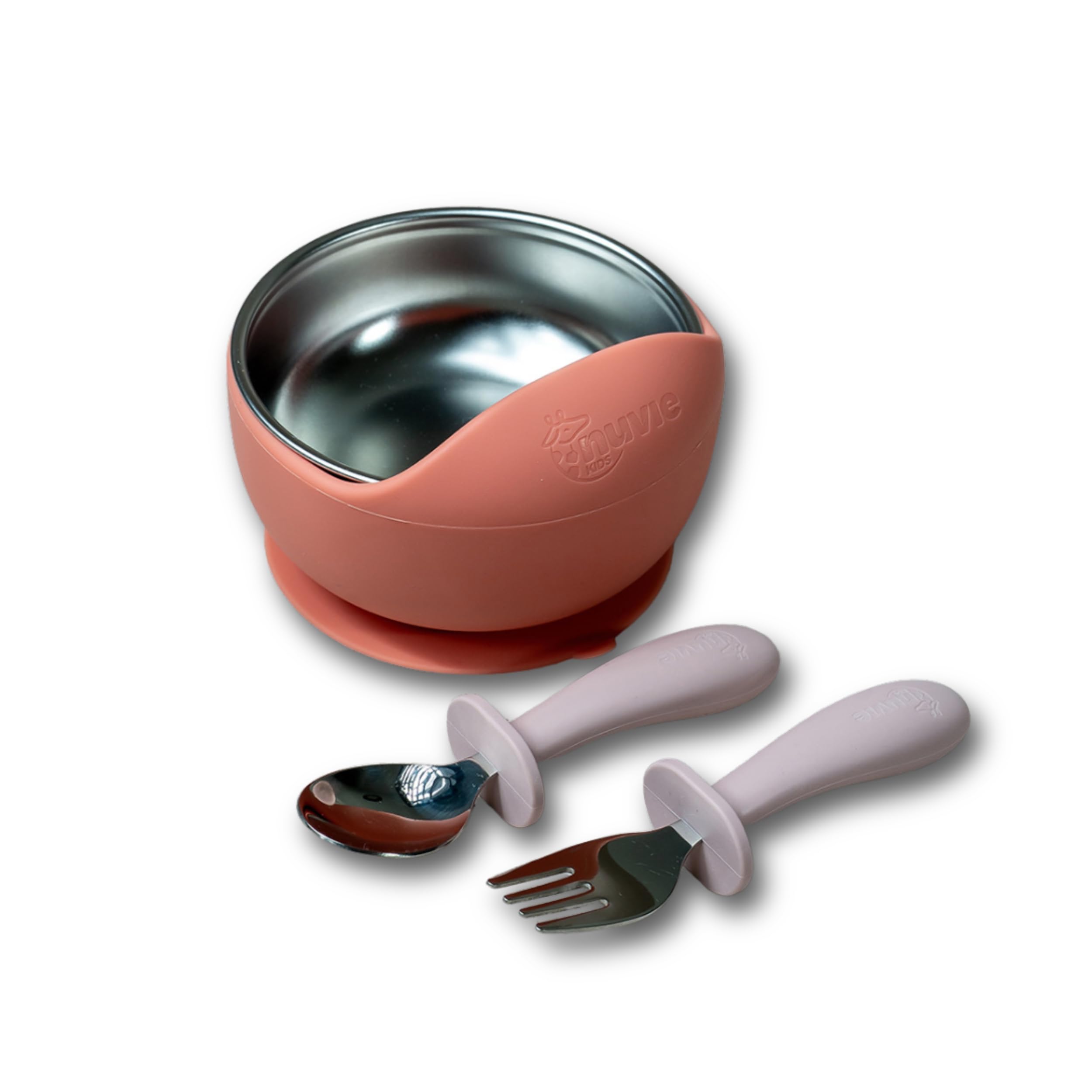 Suction Bowl with Cutlery | Feeding Kit for Infants | 220Ml Capacity | Suction Base | Bpa Free | Stainless Steel Spoon Fork | Self Feeding Bowl Set | Non Spill | Kids Utensils (Pink)-image-28