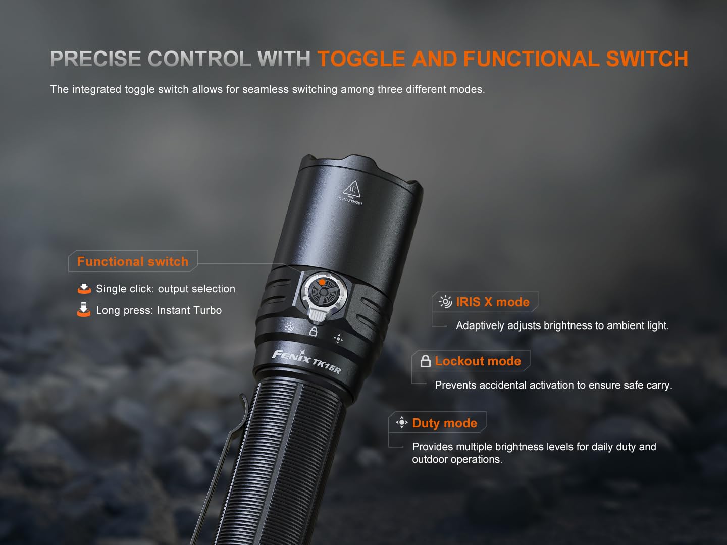 Fenix TK15R LED Taktische Taschenlampe Extrem Hell 3200 Lumen, 490M