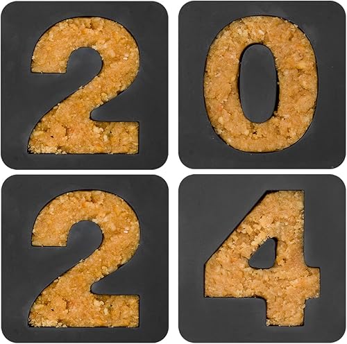 Juego de moldes de silicona para pasteles de números 2024, perfectos para Año Nuevo, graduaciones e hitos, sin BPA, ideal para hornear, chocolates y