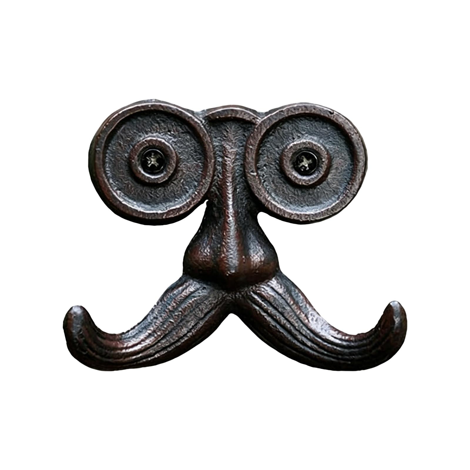 Whoasyst 1PC Antique Double Mustache Hooks Heavy Duty Iron Wall Mount Hanger for Jackets Towels Robes Home Decors Decorative Double Hook for Home