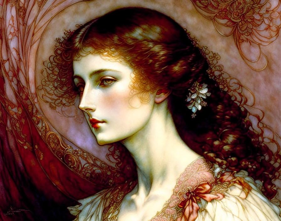 Poster sur toile portrait à la sanguine SERENDIPITP 58x90 pour chambre apaisante