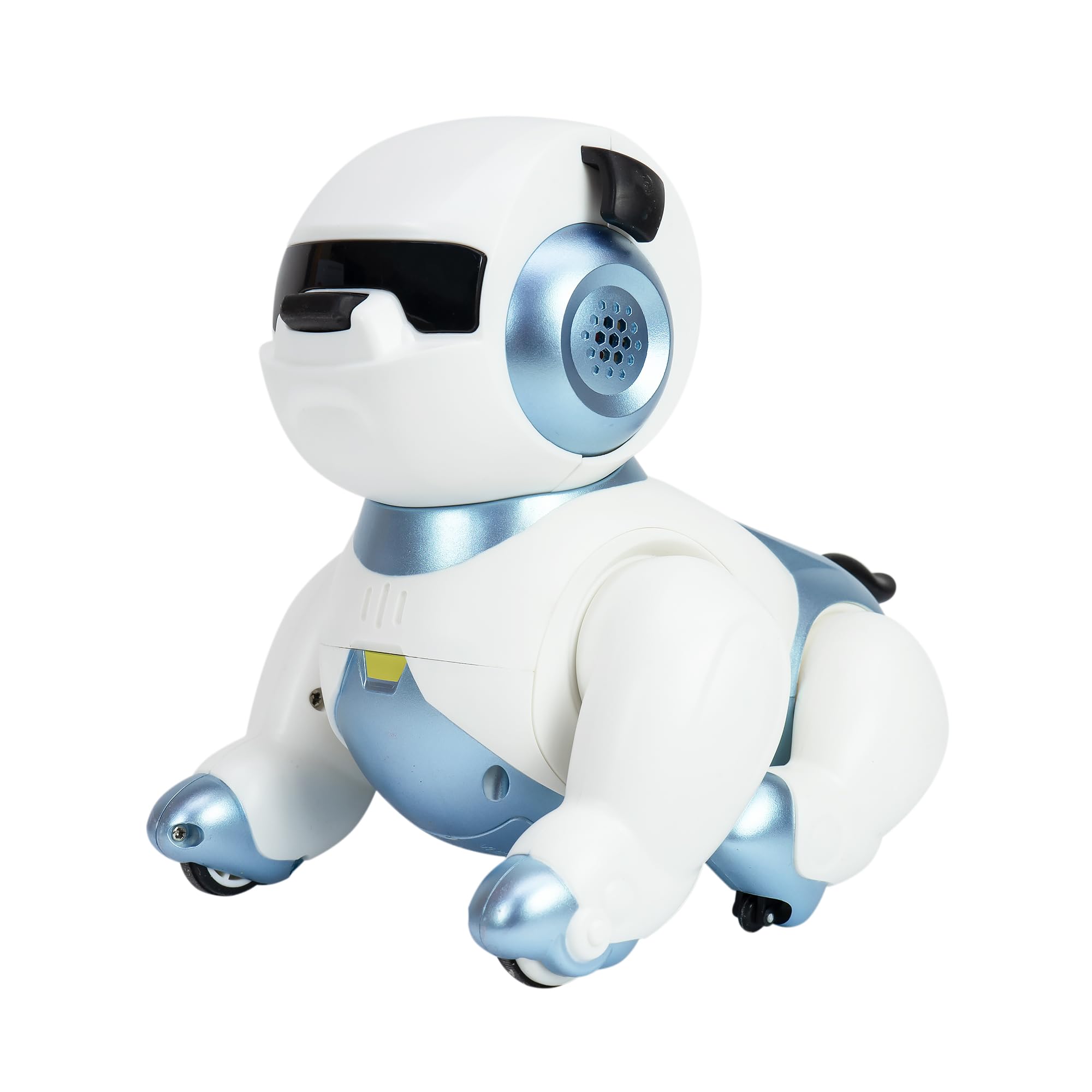 PNI Robot intelligente interattivo Robo Dog, controllo vocale, pulsanti touch, bianco-blu, batteria inclusa 3.7V 350mAh
