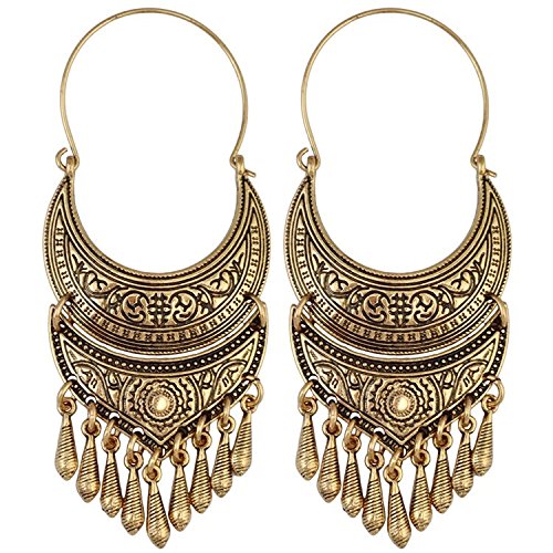 Shining Diva Fashion Jewelry Antique Gold Bohemian Stylish Fancy Traditional Earrings For Women & Girls(Antique Gold)(9479er) (B0763529MT) Amazon Price History, Amazon Price Tracker