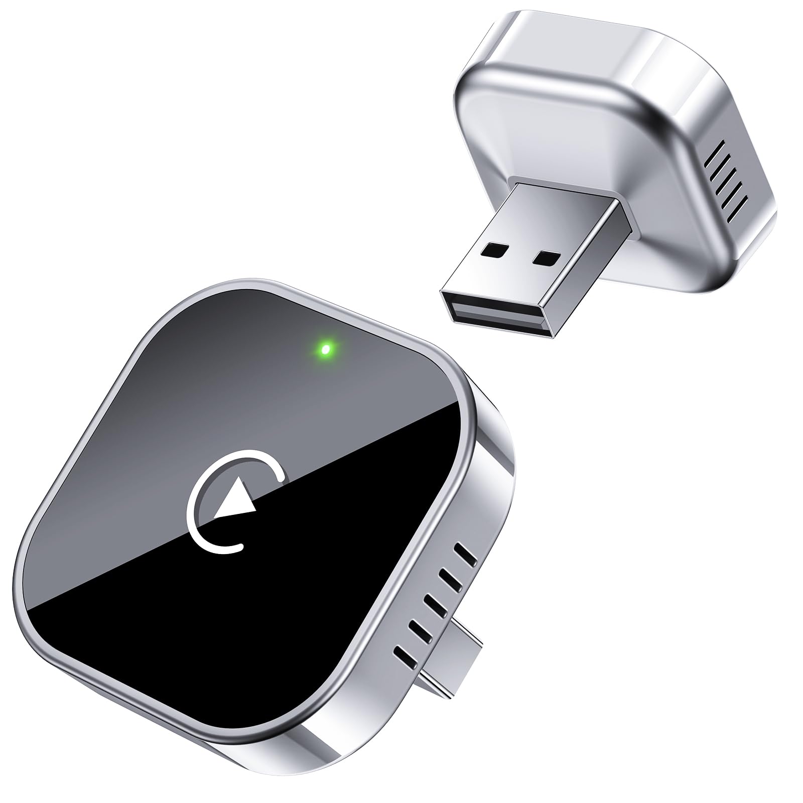 Teeran Wired Apple CarPlay to Wireless Adapter, 2025 Upgrade, Mini USB Design for Cars, Seamless Use Fast Stable Connection Built-in Car Play Dongle for iPhone