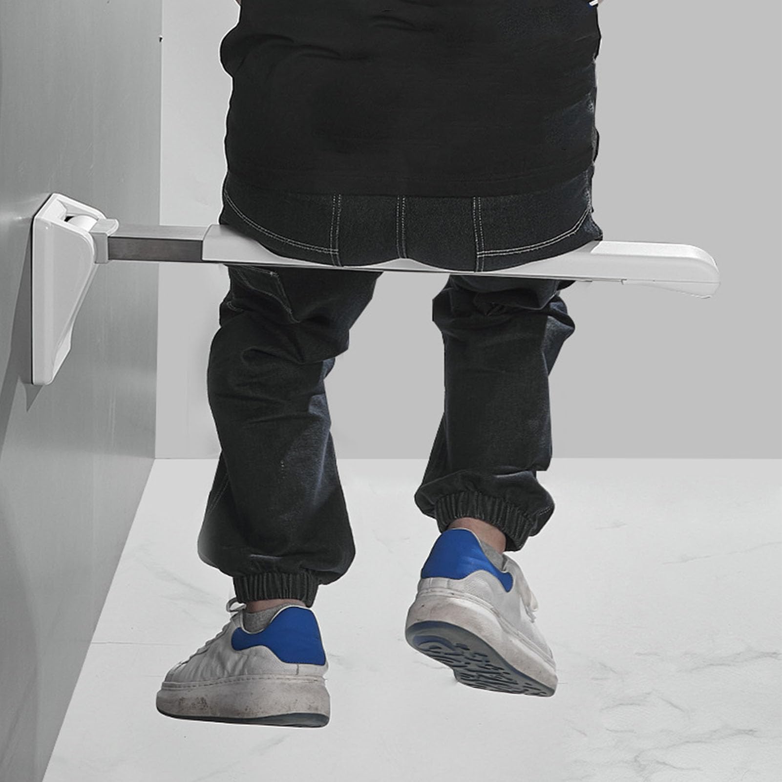 Barra de Apoyo abatible, pasamanos de Acero Inoxidable para baño para Personas Mayores, Barra de Seguridad Plegable para discapacitados en el Inodoro, Barra de Montaje en Pared, ba
