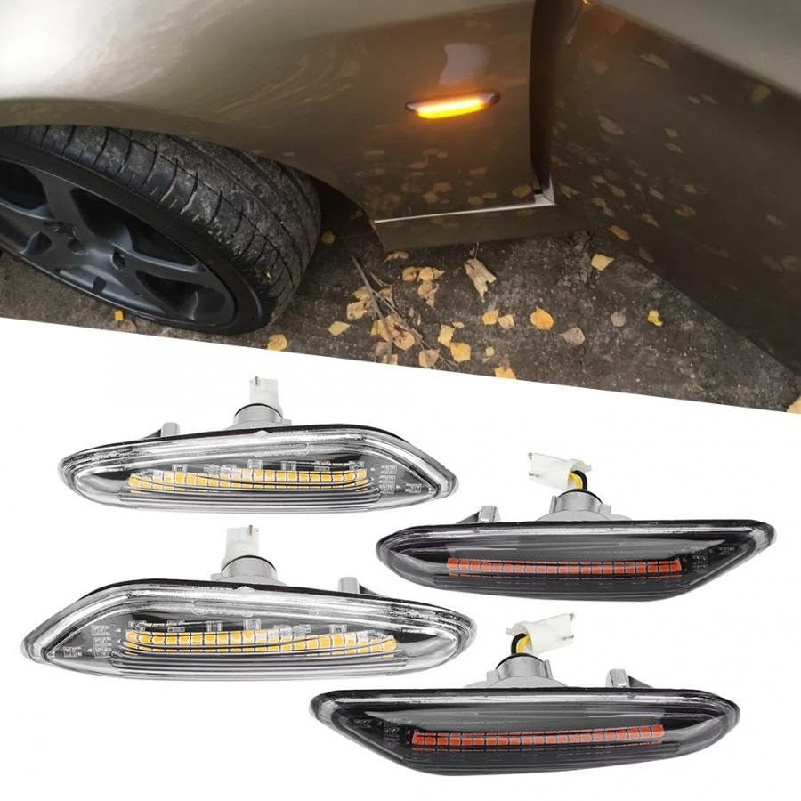 Intermitentes LED dinámicos para BMW E90 E60 E46 y luces laterales de flujo continuo 2