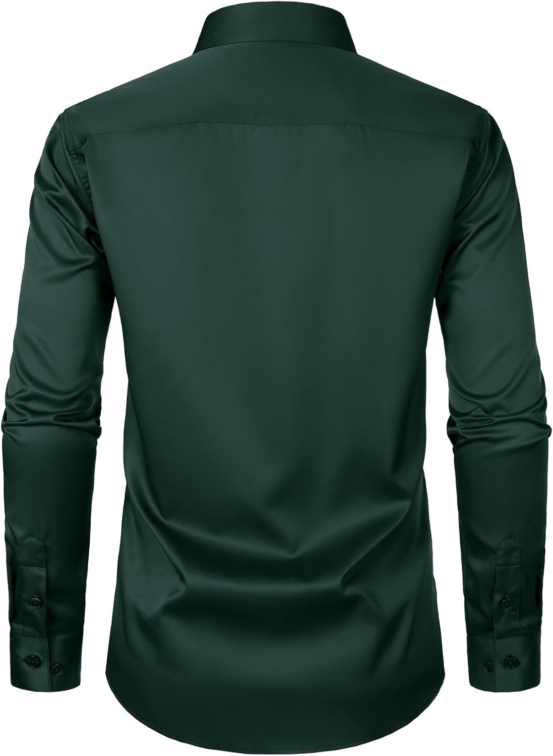 JEMITOP Men's Stretch Slim Fit Dress Shirts Formal Wedding Prom Business Long Sleeve Button Down Shirt with Pocket - Image 4