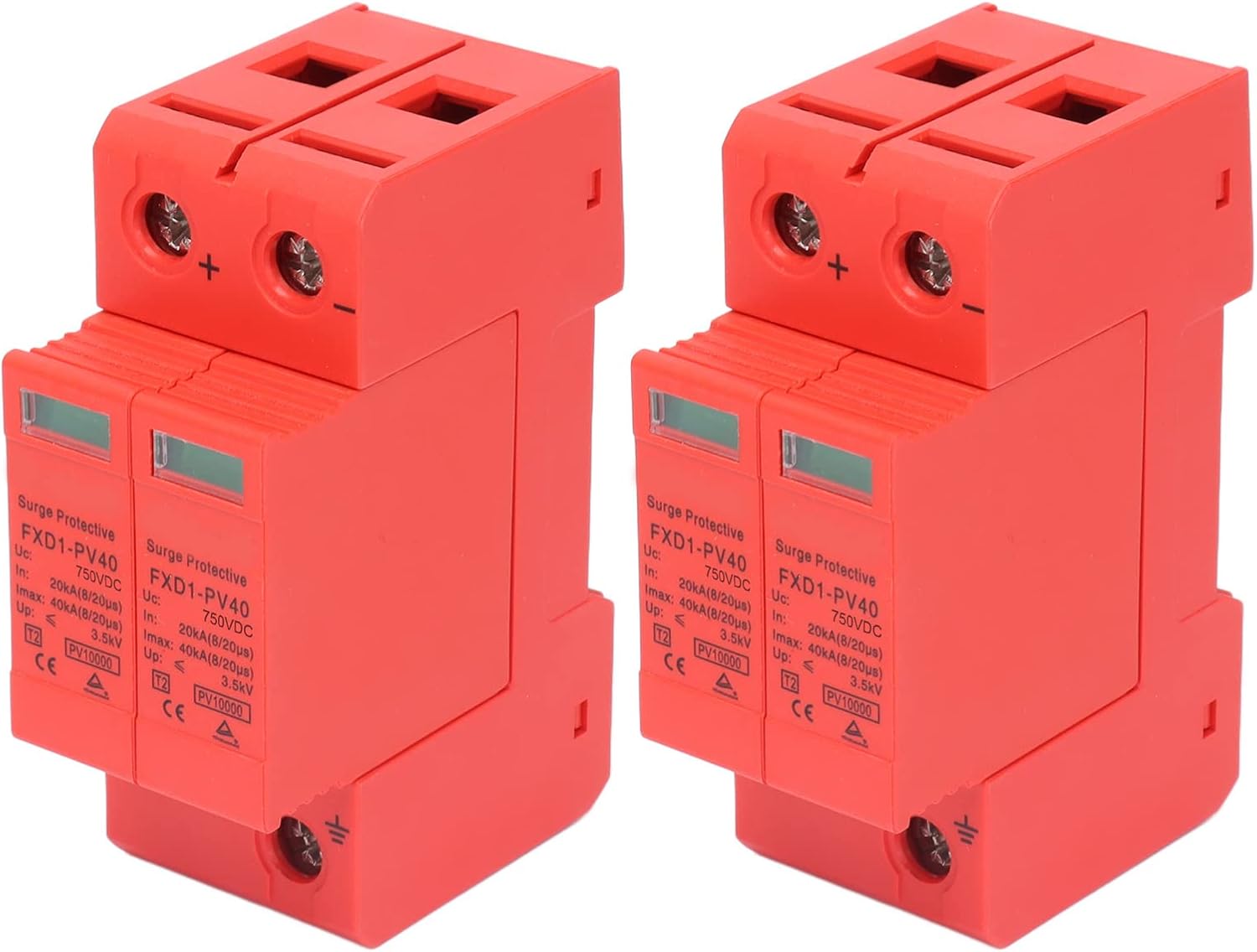 SPD Protective Devices DC Photovoltaic Arrester 2P 40KA FXD1 PV40 for Home Safety (DC 750V)