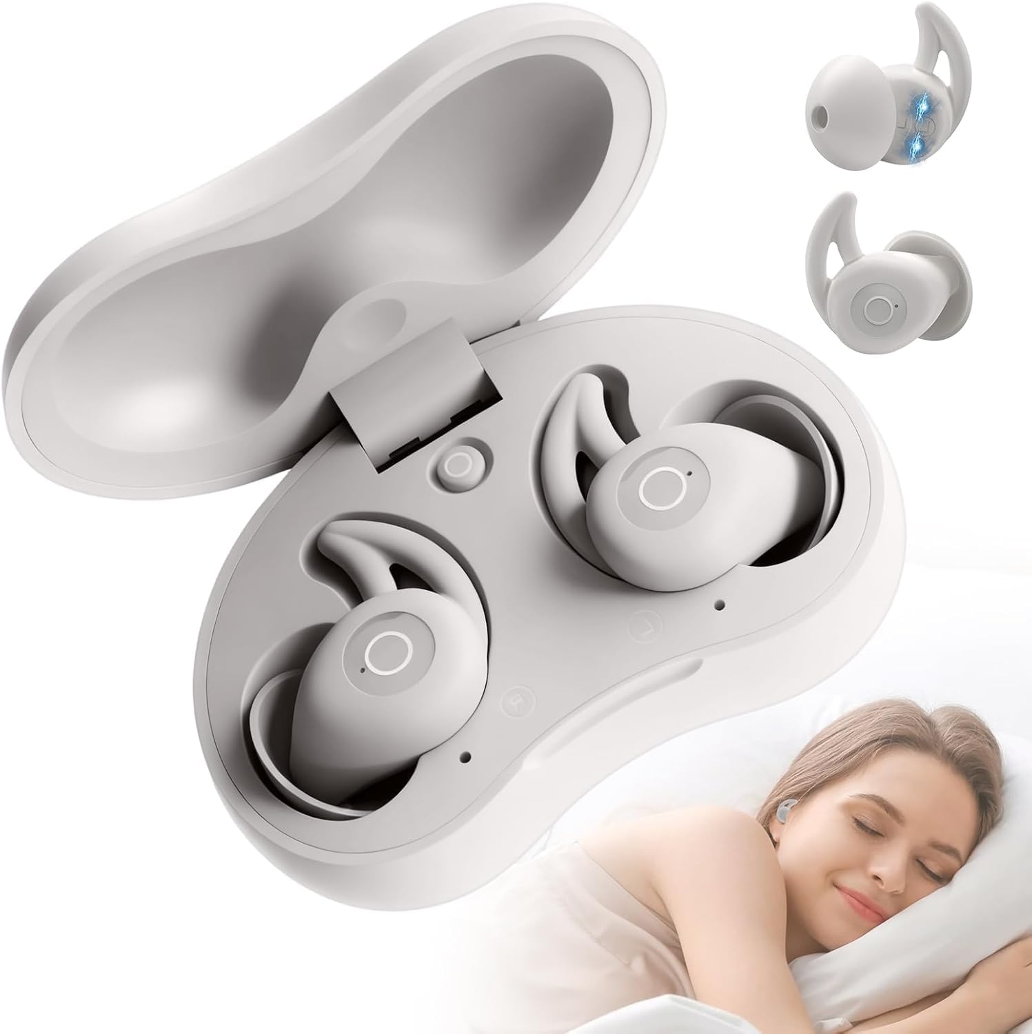 2026 New Schlaf Kopfhörer - Mini Schlafkopfhörer Bluetooth 5.3 Kopfhörer mit 80 Stunden Akkulaufzeit - Kabellose Kopfhörer abellos Bluetooth mit SFE-Ohrpassform - weichen sleepbuds & druckfreiem