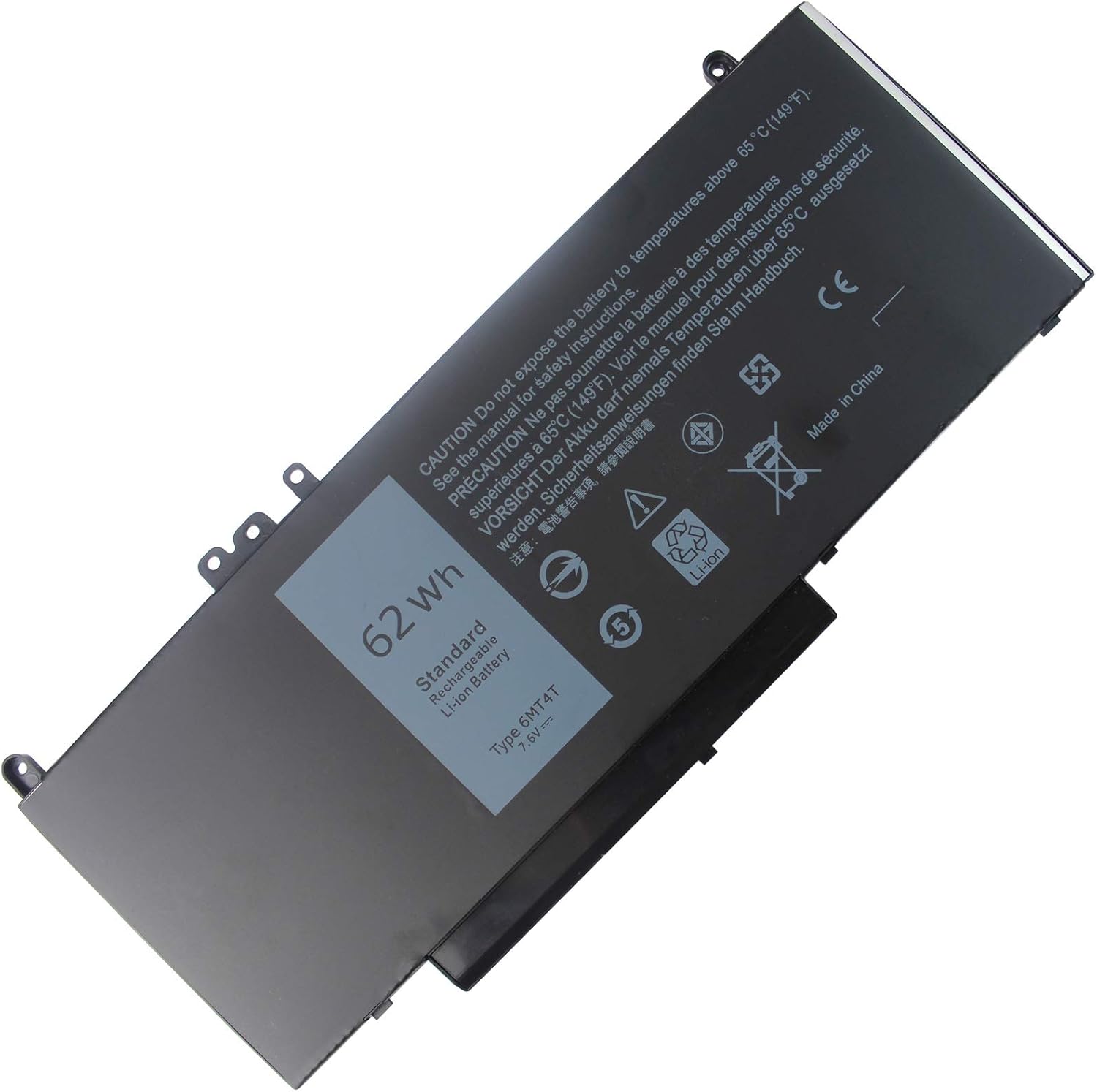 6MT4T E5470 E5570 E5270 62WH Laptop Battery for Dell Latitude 14 5470 15 5570 Precision 15 3510 M3510 Notebook 7V69Y TXF9M 79VRK 0TXF9M 0C1P4 451-BBUN 451-BBTW/BBUP HK6DV P48F P62G K3JK9 535NC