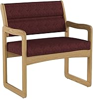 Vista 15 de Wooden Mallet Valley Bariatric Guest, Silla base de trineo, roble mediano