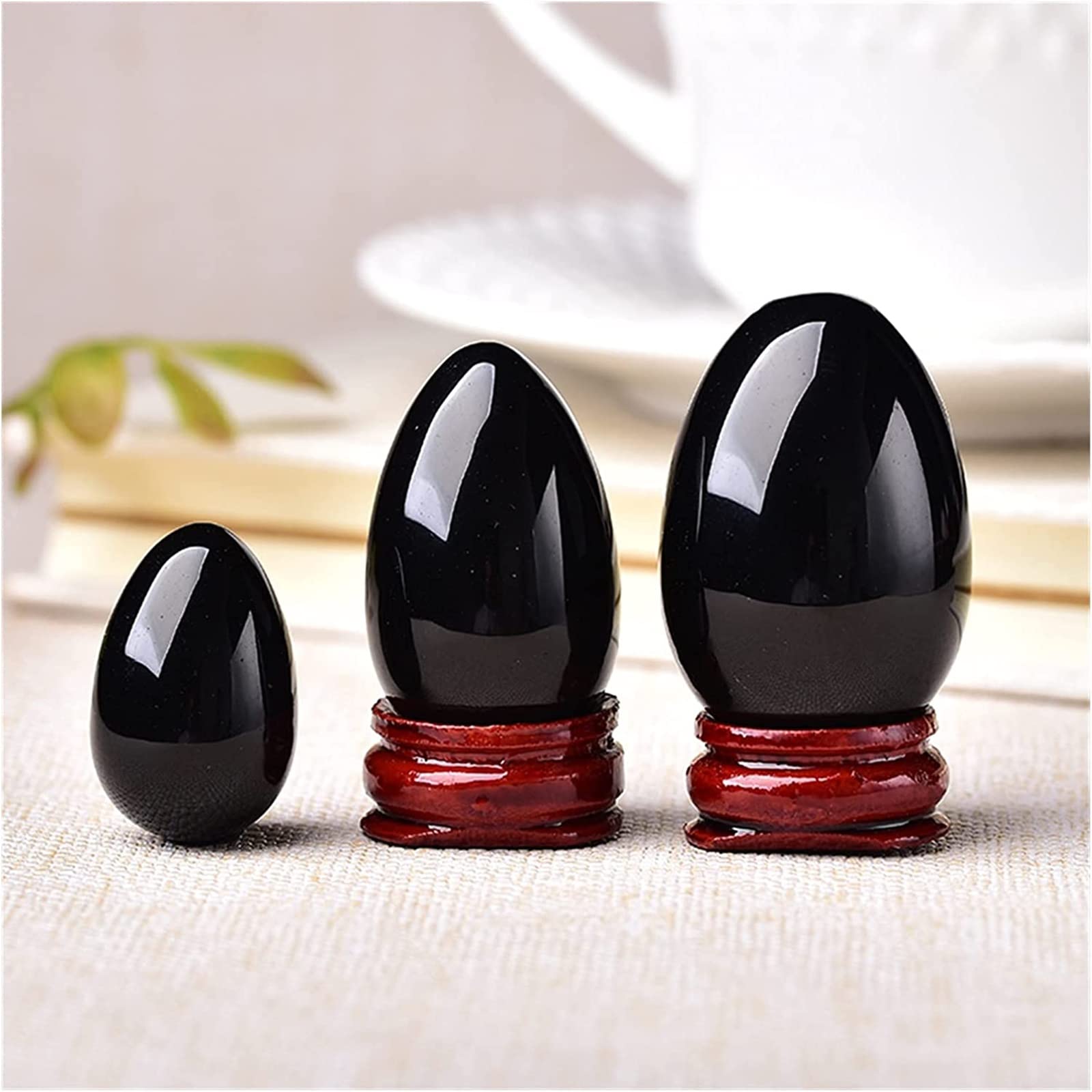 Œuf de guérison reiki en quartz améthyste et minéraux décoratifs pour la maison