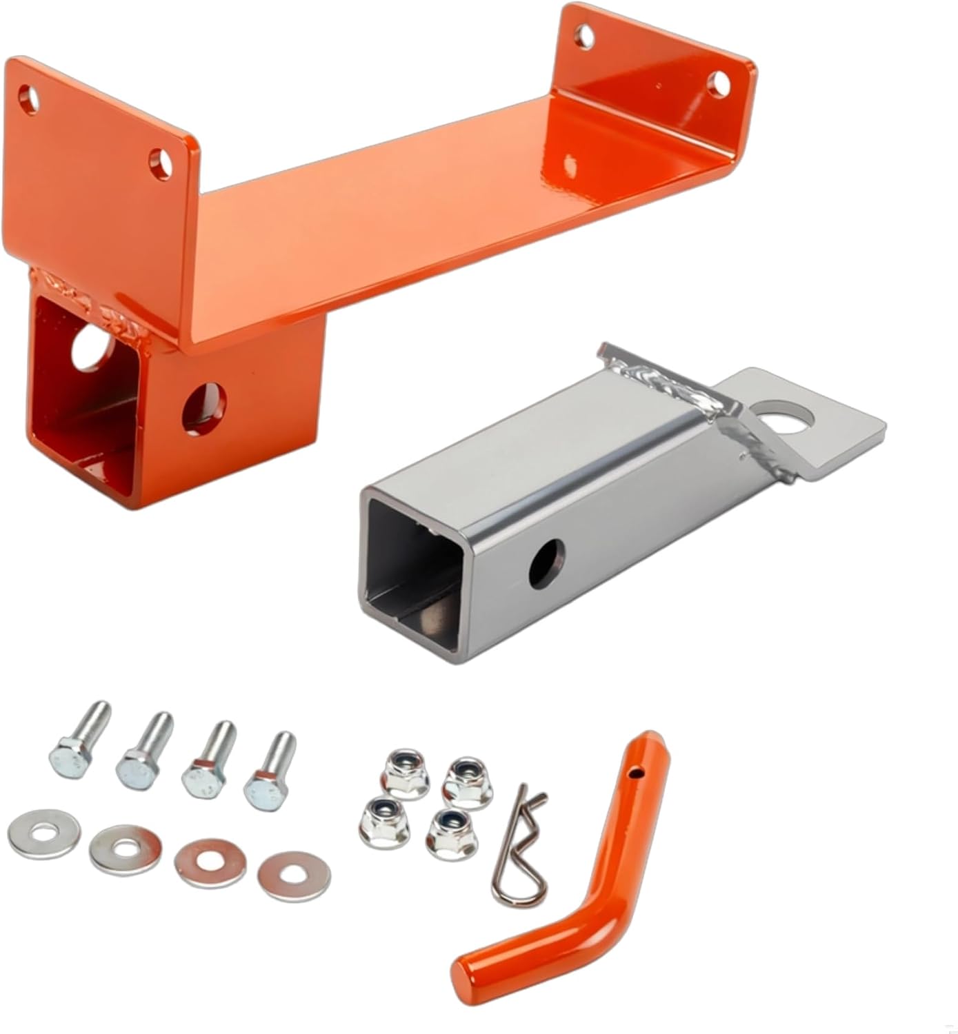 093-1118-98&093-1111-00 2" Trailer Receiver Hitch Kit Compatible with Bad Boy Mower Magnum,Rambler,ZT,Elite,Avenger,Maverick (2018-2020)-Heavy Duty-Easy Installation 093111898(Orange)