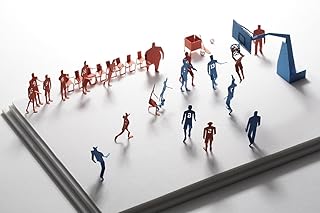 テラダモケイ1/100建築模型用添景セットNo.38 バスケットボール編（色）