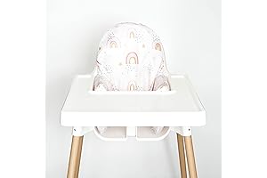 Rainbow Stars Nibble and Rest Highchair Cushion Cover, Fits IKEA Antilop