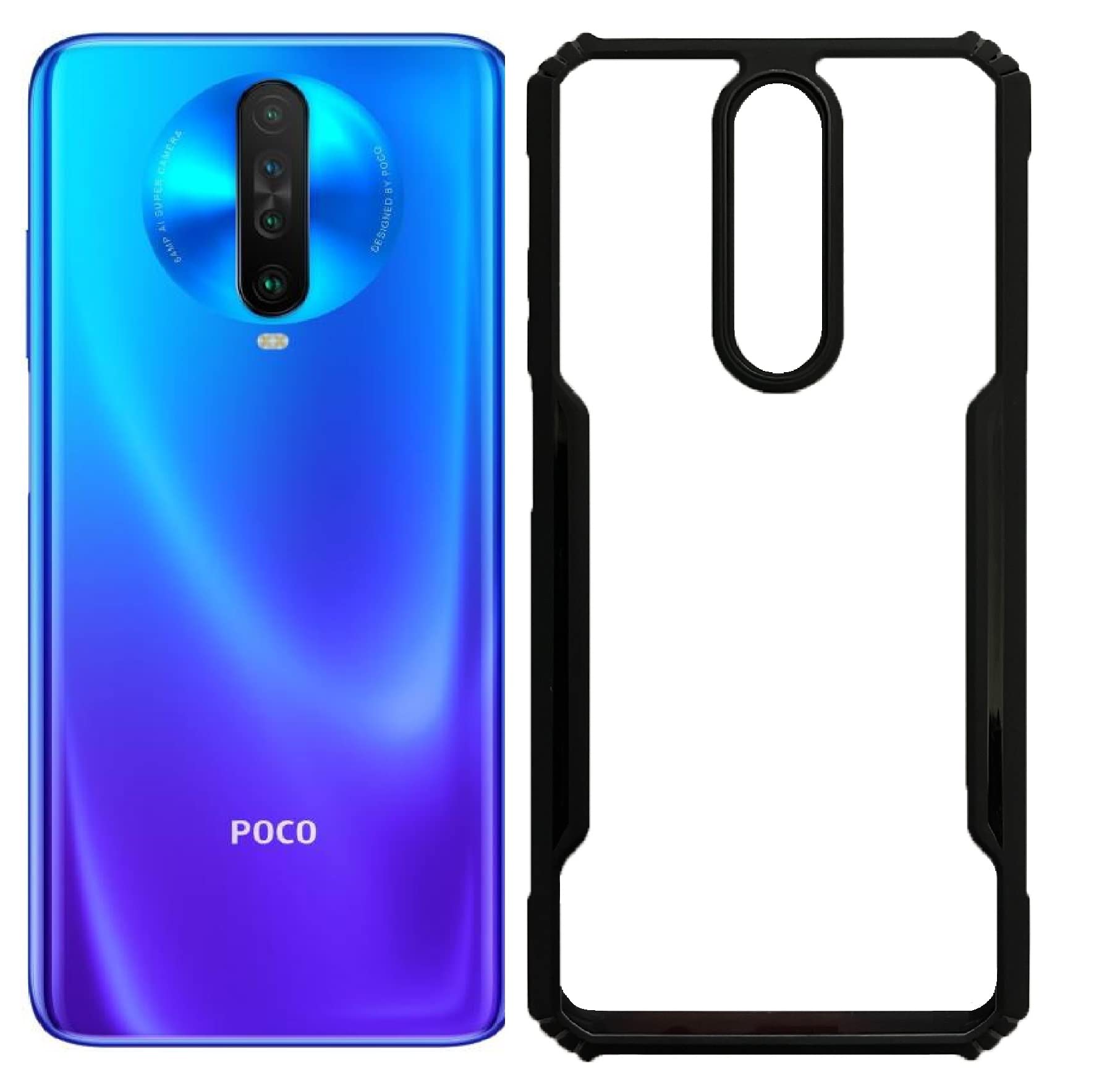 Carrywrap Plastic Bumper Back Cover For Poco X2,Black (B08DG7QJL7) Amazon Price History, Amazon Price Tracker
