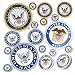 US Navy Emblem Logo Sticker Vinyl Decal Laptop Water Bottle Car Scrapbook Officially Licensed United States (Sheet - 3 Seals)