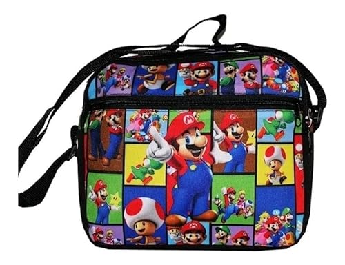 Kit Mochila Rodinha Mario Com Estojo E Lancheira Infantil
