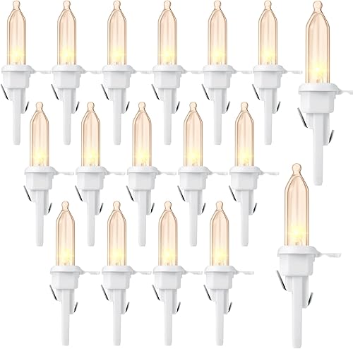 Honoson 60 bombillas LED de repuesto de Navidad mini bombillas LED de gran angular para exteriores bombillas de repuesto para jardín árbol de