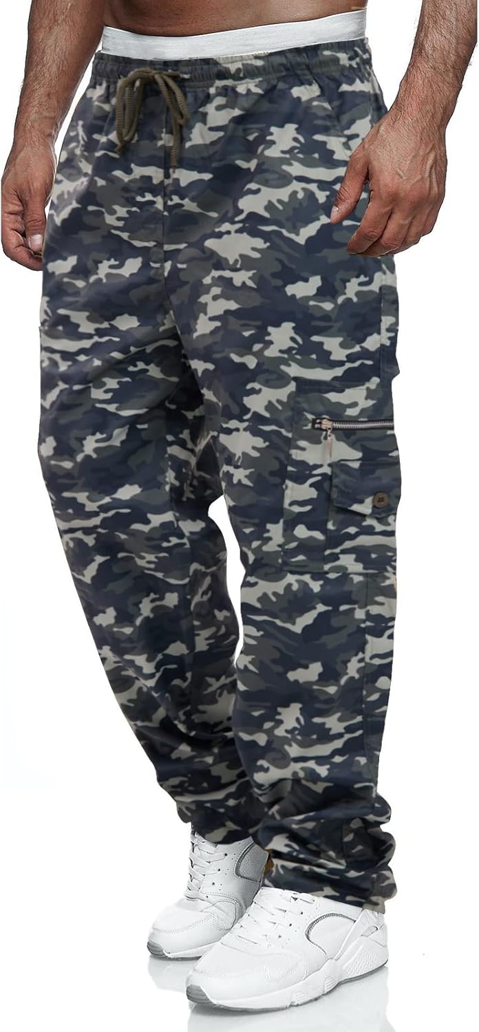 VANVENE Men's Summer Bomber Jacket Smart Casual Cargo Jackets Lightweight Baseball Collar Work Jacket Blue M