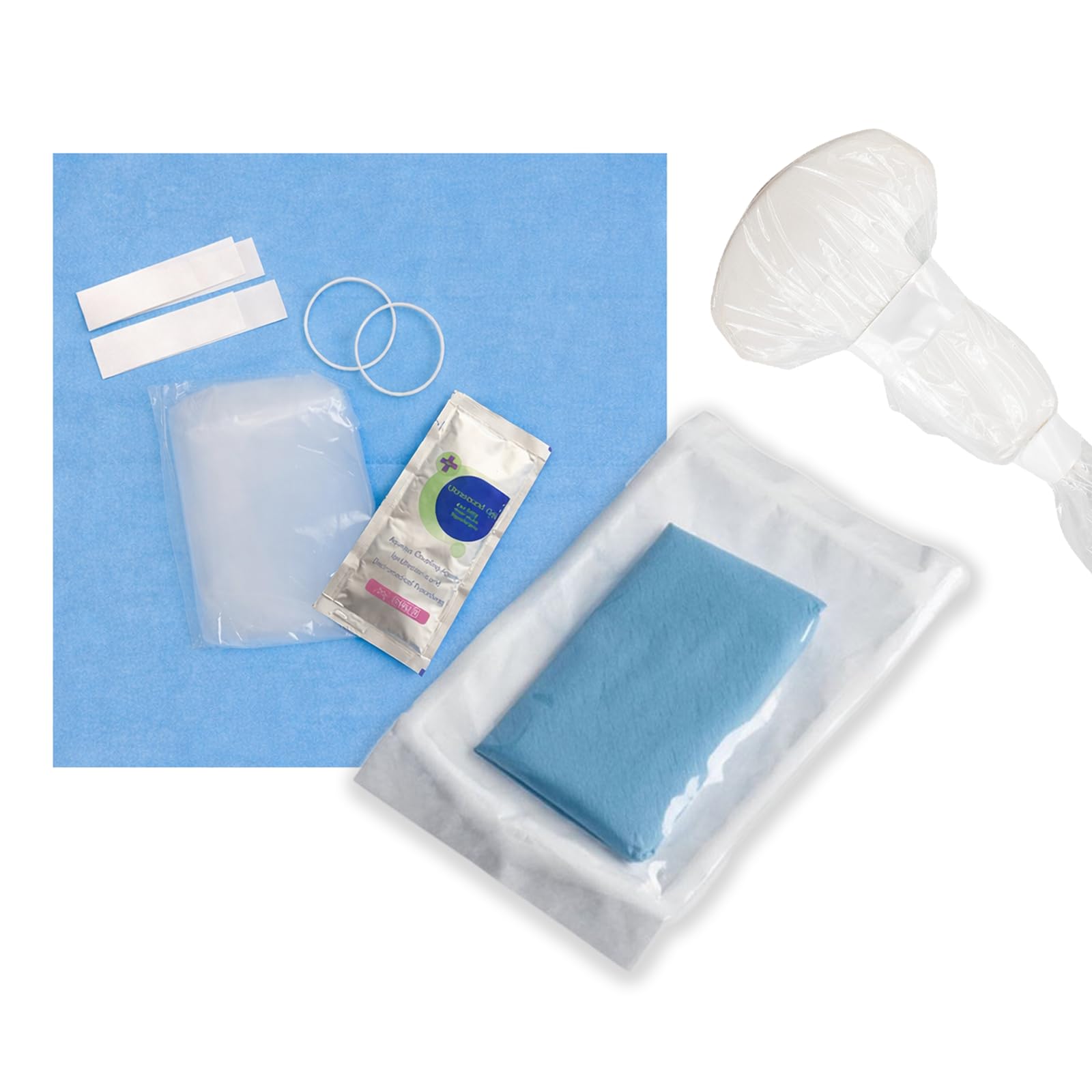 Ultraschallsondenabdeckung, Wandler, Einweg, transparent, latexfrei, steril, 6" x 32", Verpackung einzeln (100 PCS)