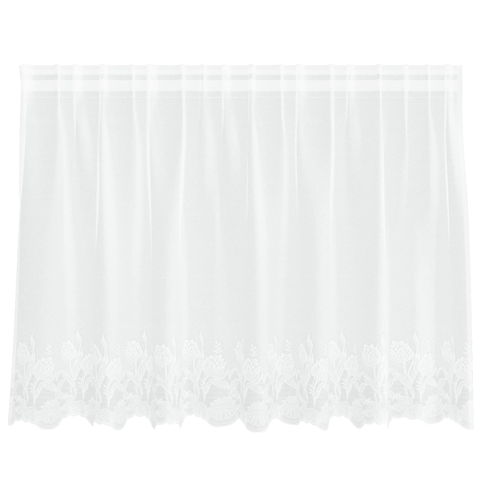 Rideau en dentelle blanc occultant léger 80x200 pour stopper le vis-à-vis