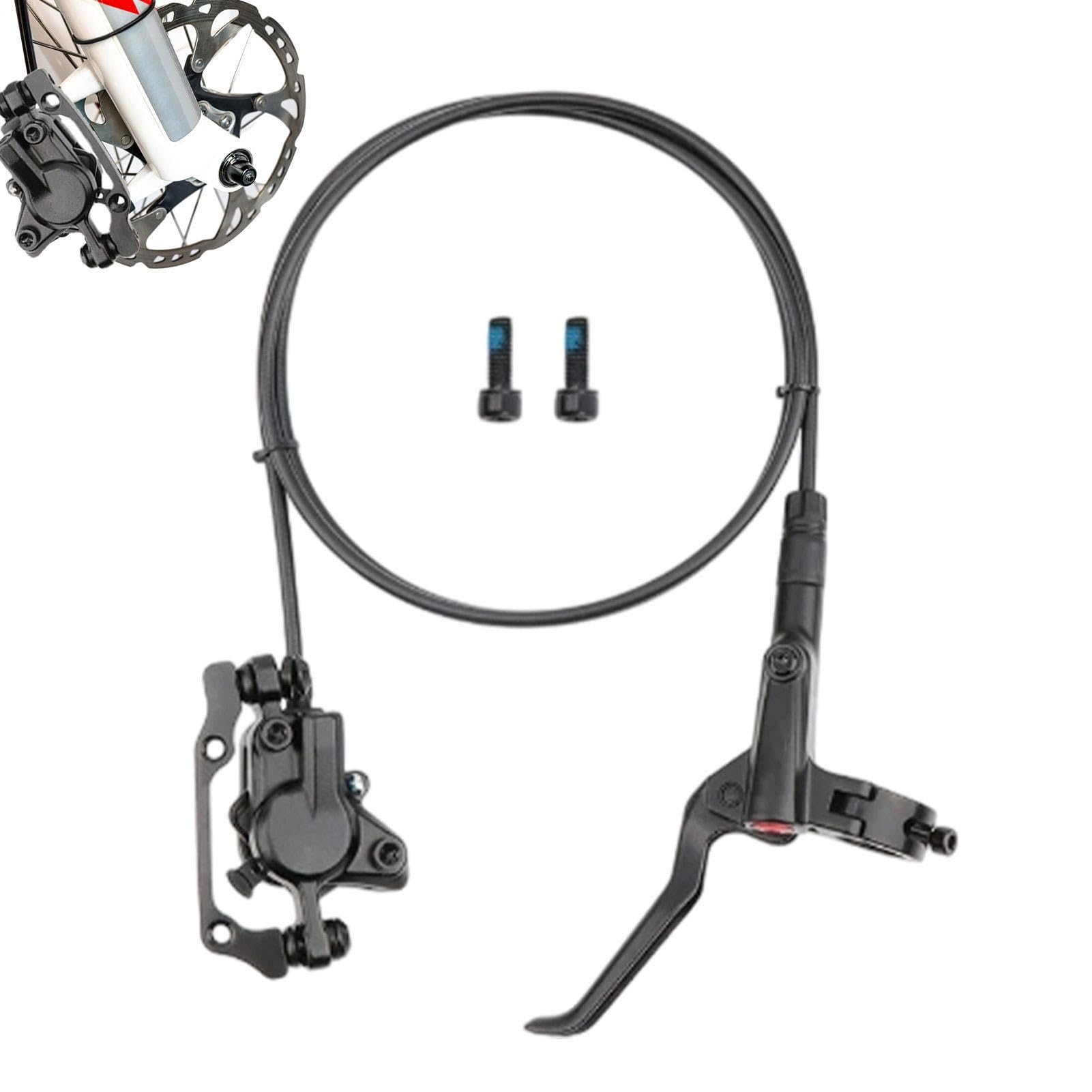 Freno De Disco Hidráulico - Freno De Disco Para Bicicleta | Kit De Frenos De Bicicleta De Conducción De Doble Pistón Con Palancas De 3 Dedos, Aleación De Aluminio Para Patinete Eléctrico Con Palanca D