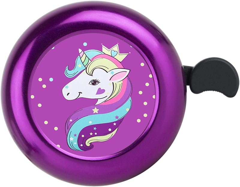 Timbre de bicicleta de unicornio para niños, niñas y niños | Campana de bicicleta de tamaño ajustable, accesorios para adultos, mujeres, hombres, bocinas de bicicleta con sonido claro