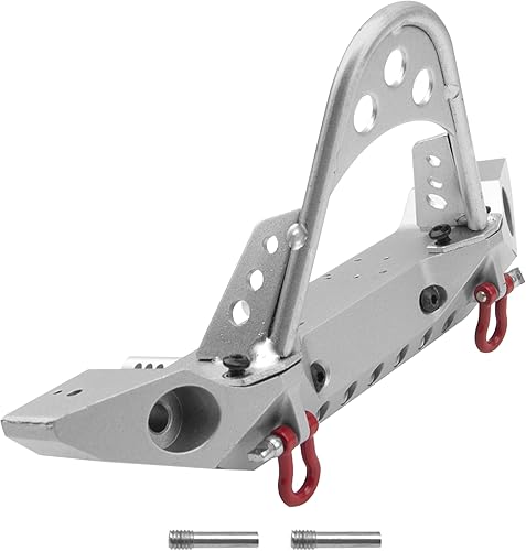 ShareGoo - Parachoques delantero de metal RC con gancho de remolque compatible con Axial SCX10 Jeep SCX10 II 90046 90047 Traxxas TRX-4 RC4WD D90