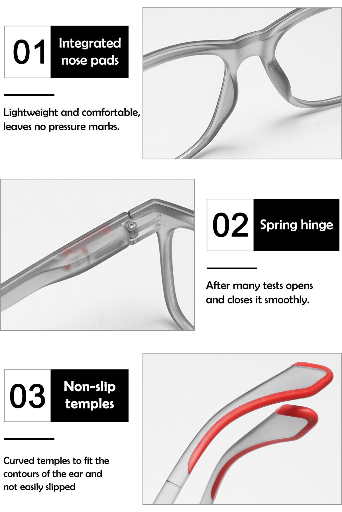 KOOSUFA Gleitsichtbrille Progressive Multifokus Anti-Blaulicht Lesebrille Herren Damen Gleitsicht Lesebrillen Ultraleicht Federscharnier Computerbrille Arbeitsplatzbrille 1.0 1.5 2.0 2.5 3.0 3.5 4.0
