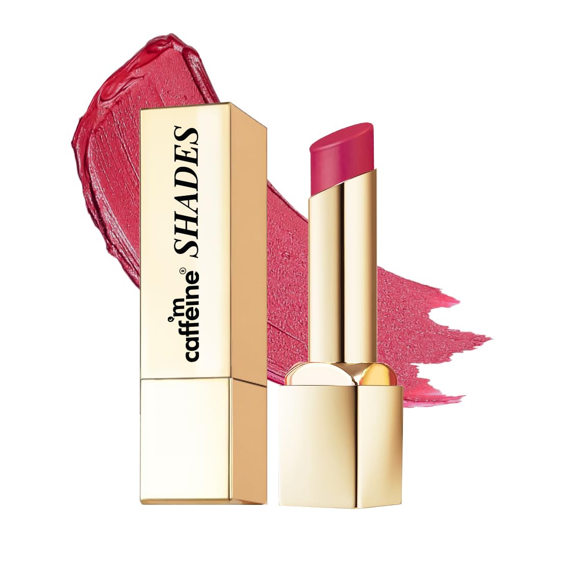mCaffeine Shades Creamy Matte Kiss Bullet Lipstick | Moisturizing & Lightweight | Comfortable, Non-drying & Long Stay Lipstick | Infused with Cocoa Butter & Vitamin E | Lipstick | 3.5 g - Pink Mimosa-image-34
