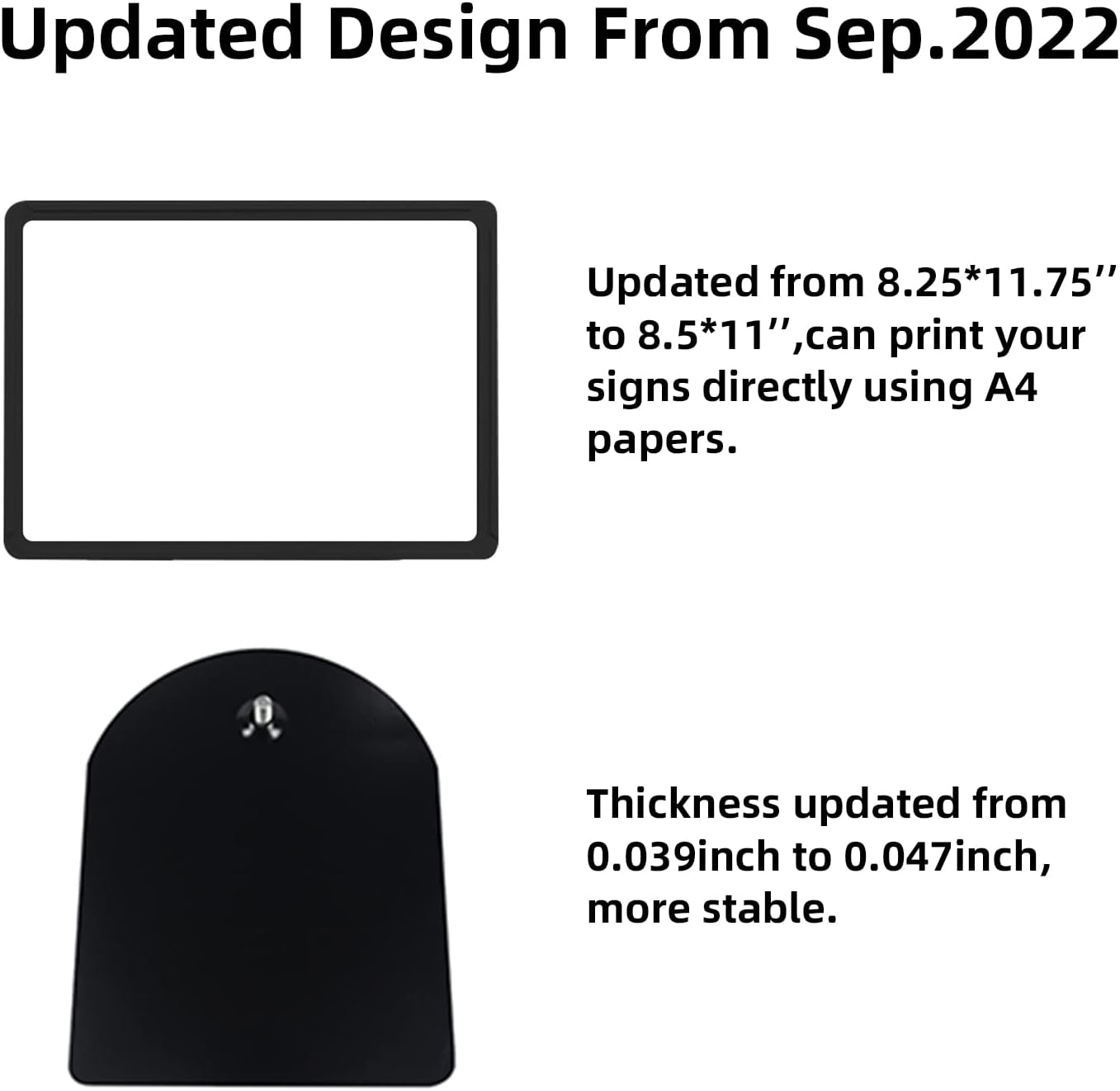 Sign Holder Stand,Sign Stand for Display,Adjustable Sign Holders For Table Top,Table Sign Holders 8.5 x 11,2 Packs,(Black, 39''height 2pcs) - Image 4