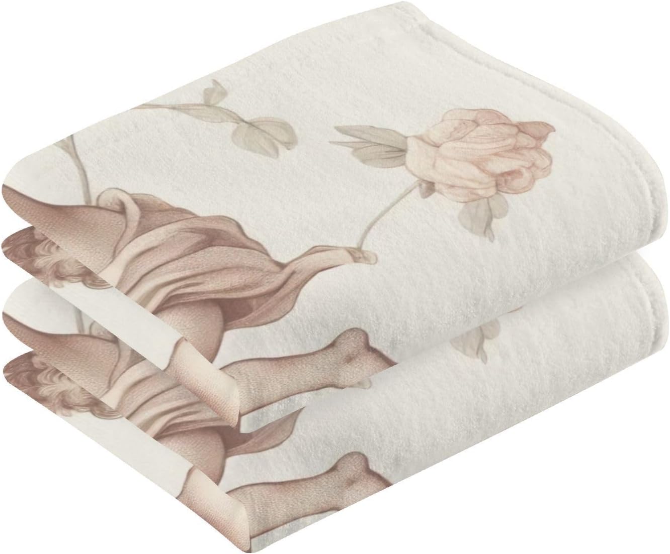 xigua Cartoon Angels Hand Towels Set of 2 Pack - 16 x 28 Inches Extra Absorbent Pure Cotton Towels, Super Soft Hand Towel for Bathroom, Hotel, Kitchen, Gym