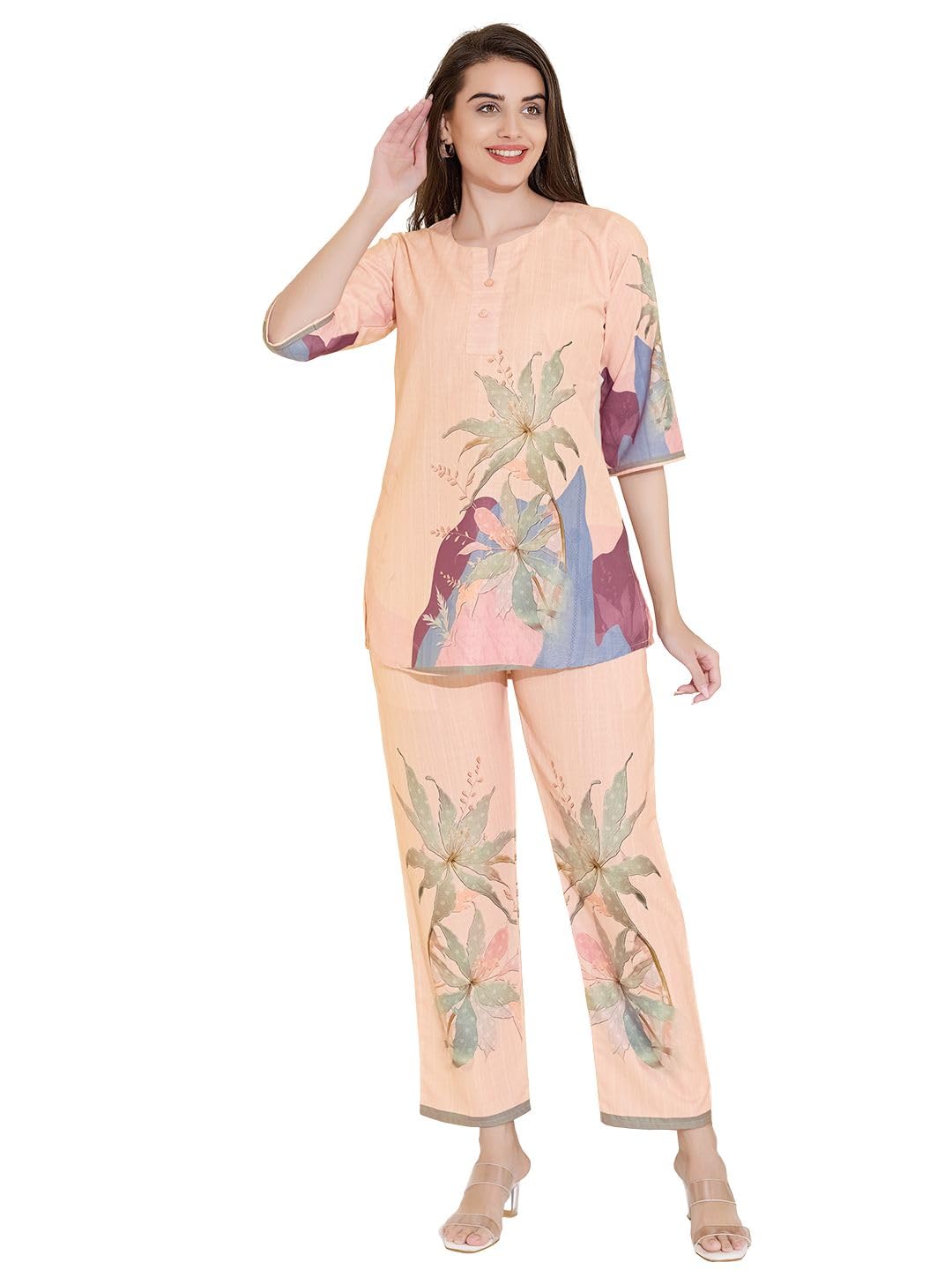 Co-ord Set for Women | Trendy Top and Bottom Set | Comfortable Cotton Loungewear | Casual Wear for Relaxed Days-image-20