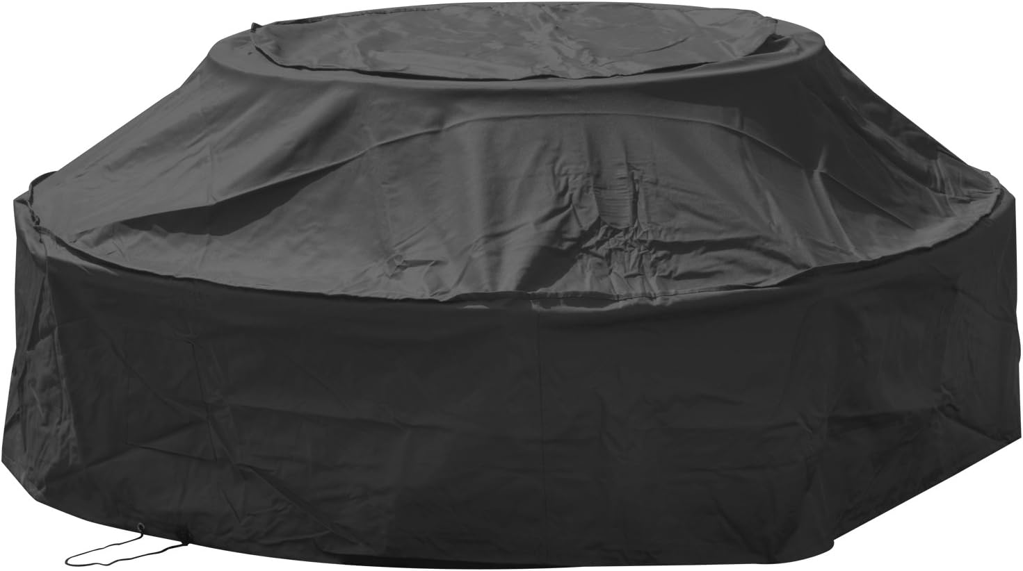 Woodside 8 Seater Black Round Outdoor Garden Picnic Table Cover 1.15m-1.8m x 0.5m-0.76m/3.8ft-5.9ft x 1.6ft-2.5ft
