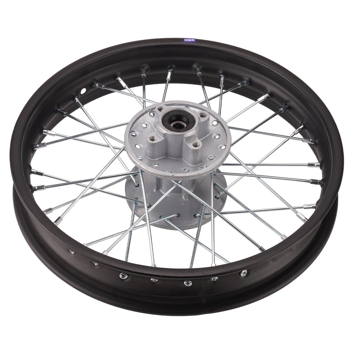 Llanta de acero de 14 pulgadas trasera negra adecuada para casi todos los modelos con eje de 12 mm Dirt Bike, Pit Bike, XMOTOS, Motocross (Negro)