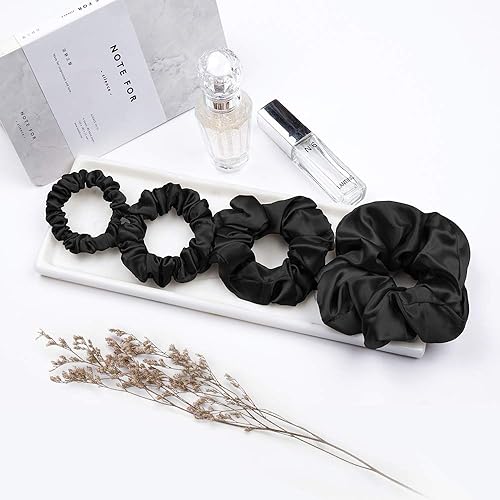 Miniatura 2 de LILYSILK Coleteros de seda para el cabello para la prevención del encrespamiento y la rotura, 100% seda de morera, sin daños, soportes elásticos de