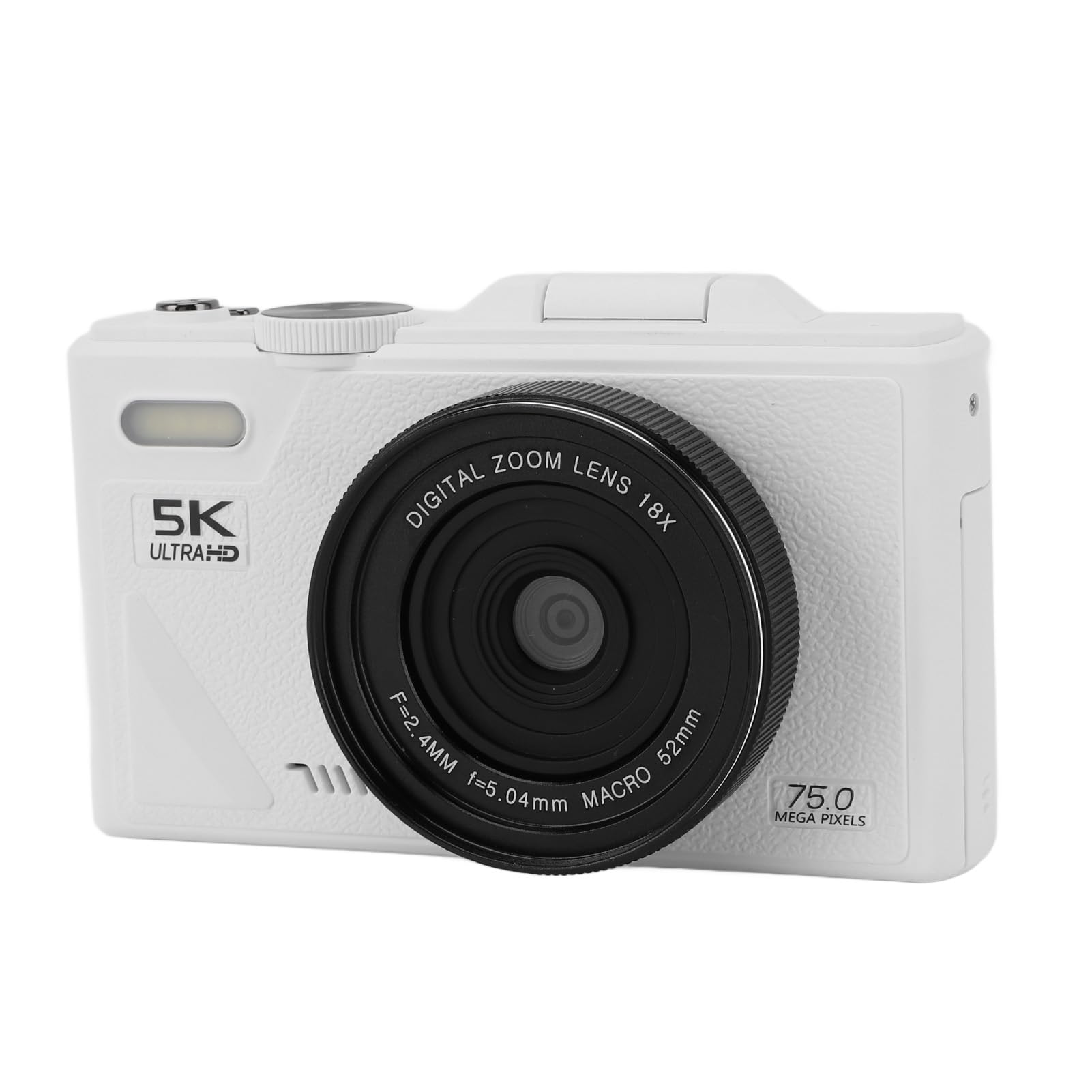 Fotocamera digitale per fotografia, 4K 13MP Vlogging fotocamera con zoom digitale 18x, 3 pollici 180 ° Flip Screen, autofocus Anti Shake Punto compatto e Shoot Camara per principianti di viaggio (nero